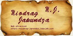 Miodrag Japundža vizit kartica